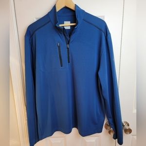 Callaway Opti-Dri Royal Blue ¼ Zip Golf Pullover Pocket Large‎ EUC